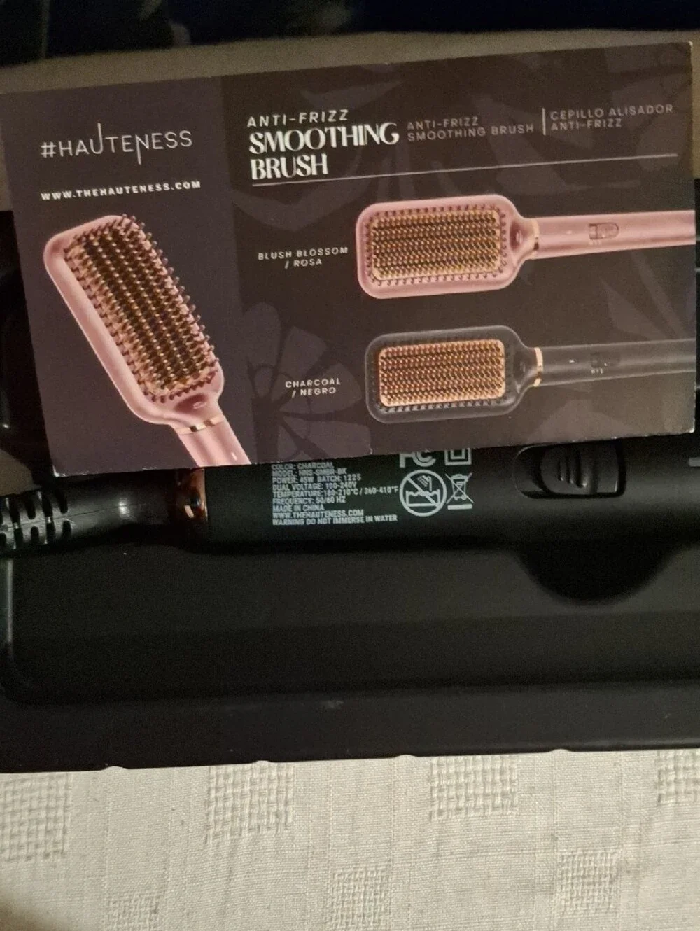 Hauten ness Anti‑Frizz Smoothing Brush - Charcoal